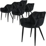 Ml-Design Esszimmerst&uuml;hle, Schwarz, Metall, 6-Sitzer, 67x83x59 cm, Esszimmer,