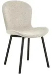 P & B Stuhl, Schwarz, Beige, Metall, Textil, rund, 50x86x58 cm, FSC Mix, Esszimmer,