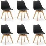 Homestyle4u K&uuml;chenstuhl, Schwarz, Holz, 46x80x45 cm, Esszimmer, St&uuml;hle,