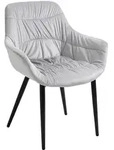 Mid.you Armlehnstuhl, Hellgrau, Textil, konisch, 63x81.5x61 cm, Esszimmer, St&uuml;hle,