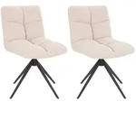 Home Deluxe Esszimmerstuhl, Creme, Metall, Textil, 61x84x47 cm, Esszimmer,...