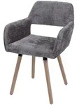 MCW Esszimmerstuhl, Braun, Textil, 56x80x53 cm, Esszimmer, St&uuml;hle, Esszimmerst&uuml;hle,