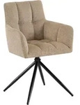 CLP Armlehnenstuhl, Hellbraun, Metall, 59x87x59 cm, Esszimmer, St&uuml;hle,