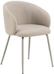 P & B Armlehnstuhl, Beige, Metall, Textil, Rundrohr, 55.5x79x55 cm, FSC Mix,