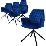 Ml-Design Esszimmerstuhl, Dunkelblau, Metall, 63x90x57 cm, Esszimmer, St&uuml;hle,