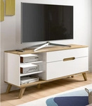 Inn.Furn Tv-Lowboard, Wei&szlig;, Eiche, Holzwerkstoff, Nachbildung,Eiche, Uni, Holz