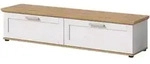 Inn.Furn Tv-Lowboard, Eiche Artisan, Wei&szlig;, Kunststoff, Nachbildung,L&auml;rche,...