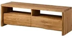 Massivmoebel24 Tv-Board, Natur, Holz, Echtholz,Wildeiche, 2 Schubladen, 151x50x45 cm,