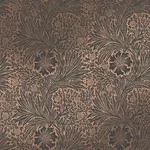 William Morris at Home Vliestapete, Kupfer, Schwarz, Papier, Kunststoff, Floral,
