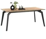 SetOne by Musterring Esstisch, Schwarz, Braun, Holzwerkstoff, Metall, rechteckig,