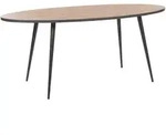 Beliani Esstisch, Dunkelbraun, Holzwerkstoff, 6-Sitzer, Oval, 90x76x180 cm,