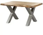 Massivmoebel24 Baumtisch, Natur, Holz, Echtholz,Mangoholz, 6-Sitzer, 90x77x140...
