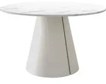 Mirjan24 Esstisch, Kaschmir, Wei&szlig;, Metall, Rund,Rund, 120x76x120 cm, Esszimmer,
