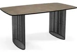 WFL Group Esstisch, Dunkelgrau, Metall, 12-Sitzer, Rechteckig,Rechteckig,...