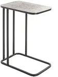 Beistelltisch, Schwarz, Silber, Metall, rechteckig, eckig, 29x62x46 cm, Wohnzimmer,