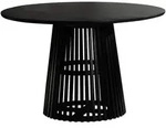 Mid.you Esstisch, Schwarz, Holz, Mangoholz, massiv, rund, Gittergestell,...