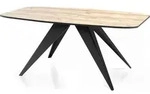 WFL Group Esstisch, Eiche Wotan, Metall, 10-Sitzer, Rechteckig,Rechteckig, 200x76x80