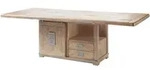 Massivmoebel24 Esstisch, Beige, Holz, Echtholz,Mangoholz, 8-Sitzer, 1 F&auml;cher, 2