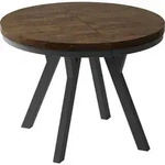 WFL Group Esstisch, Alteiche, Holz, 10-Sitzer, Rund,Rund, 200x76x100 cm, Esszimmer,