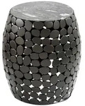 Livetastic Beistelltisch, Schwarz, Metall, rund, rund, 40x46x40 cm, Wohnzimmer,