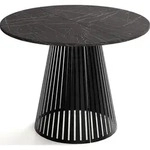 WFL Group Esstisch, Anthrazit, Metall, 8-Sitzer, Rund,Rund, 176x76x100 cm, Esszimmer,