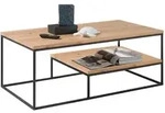 moebel dich auf Couchtisch, Wei&szlig;, Holz, Rechteckig, 110x42x60 cm, Wohnzimmer,
