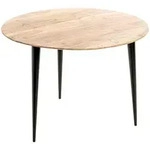 Beistelltisch, Schwarz, Akazie, Holz, Metall, Akazie, massiv, rund, konisch, rund,