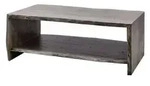 Massivmoebel24 Couchtisch, Grau, Holz, Echtholz,Akazie, 1 F&auml;cher, 60x45x120 cm,