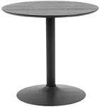 Ambia Home Bistrotisch, Schwarz, Holzwerkstoff, Esche, furniert, rund, 80x75x80...