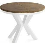 WFL Group Esstisch, Alteiche, Metall, 8-Sitzer, Rund,Rund, 176x76x100 cm,...