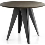 WFL Group Esstisch, Dunkelgrau, Metall, 6-Sitzer, Rund,Rund, 140x76x100 cm,