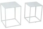Svita Couchtisch, Wei&szlig;, Metall, 35x45x35 cm, Wohnzimmer, Wohnzimmertische,