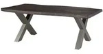 Massivmoebel24 Baumtisch, Grau, Holz, Echtholz,Mangoholz, 10-Sitzer, 100x77x240 cm,