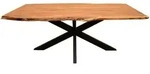 Mr. Deko Baumkantentisch, Braun, Metall, Echtholz,Akazie, Holz Optik,