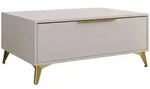 Mirjan24 Couchtisch, Beige, Metall, 1 Schubladen, Rechteckig, 104x45x75 cm,