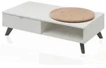 Aileenstore Couchtisch, Wei&szlig;, Holzwerkstoff, Holz Optik, Rechteckig,Rechteckig,
