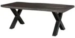 Massivmoebel24 Baumtisch, Grau, Holz, Echtholz,Mangoholz, 8-Sitzer, 100x77x200...