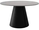 Mirjan24 Esstisch, Schwarz, Hellgrau, Metall, Rund,Rund, 100x76x100 cm,...