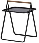 Gardenson Loungetisch, Schwarz, Metall, rechteckig, rund, 43x59x43 cm,