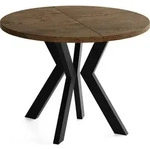 WFL Group Esstisch, Alteiche, Holz, 9-Sitzer, Rund,Rund, 190x77x90 cm,...