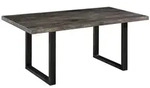 Massivmoebel24 Esstisch, Grau, Holz, Echtholz,Mangoholz, 8-Sitzer, Rechteckig,