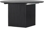 Livetastic Esstisch, Schwarz, Holzwerkstoff, furniert, rund, w&uuml;rfelf&ouml;rmig,