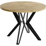 WFL Group Esstisch, Eiche, Metall, 10-Sitzer, Rund,Rund, 180x76x100 cm,...