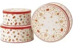 Hutschenreuther Keksdosenset Christmas Love, Rot, Wei&szlig;, Keramik, 3-teilig,