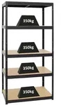 Proregal Schwerlastregal, Schwarz, Metall, Rechteckig, 90x180x60 cm, Freizeit,