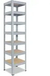 shelfplaza Schwerlastregal, Silber, Metall, Quadratisch, 50x200x50 cm, Freizeit,