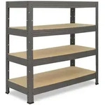 shelfplaza Schwerlastregal, Grau, Metall, Rechteckig, 100x90x60 cm, Freizeit,