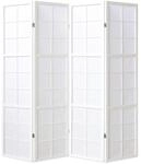 Homestyle4u Paravent, Wei&szlig;, Holz, 176x175x2 cm, Wohnzimmer, Raumteiler & Paravents,