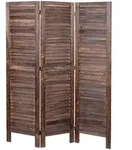 MCW Paravent, Dunkelbraun, Holz, Paulownia, 120x170x2 cm, Wohnzimmer,...