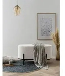 Livetastic Hocker, Wei&szlig;, Metall, 80x42x40 cm, Wohnzimmer, Hocker, Sitzhocker